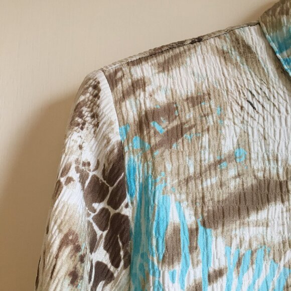 Eccentric Animal Print Button Down Dress Shirt - Picture 6 of 16